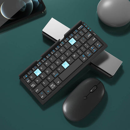 🔥SPESIALTILBUD🔥Mini-tastatur som kan brettes sammen, til mobil/nettbrett/bærbar PC