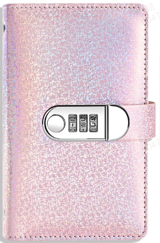 ✨ SparkleLock spareperm med 3-sifret kombinasjonslås – budsjettorganiserer med plass til 100 sider for spareutfordringer, økonomiske mål og gaver 💖