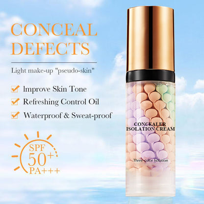 🌸 50 % RABATT NÅ! 🌸 3-farget, skånsom fuktighetsgivende, hudtoneutjevnende, vannfast concealer og isolasjonskrem