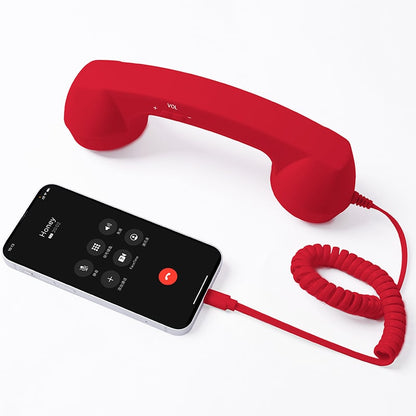 📞Retro-telefonrør for iPhone og Android, vintage-telefonrør med Type-C-kontakt, HD-mikrofon og høyttaler