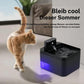 Automatisk vannfontene for katter, 2,2 l, batteridrevet fontene for kjæledyr med bevegelsessensor, trådløs, lydløs design for hunder og katter