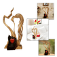 Siste dag med 50% avslag 👩‍❤️‍👨 Love Eternal Wood - Statue av et kyssende par