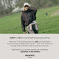 🧥Hette med bred brem💧Kort, oversized regnjakke med buet nederkant og justerbare mansjetter