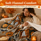 ⏳Siste dag med 50 % rabatt🎃Halloween-teppe i flanell med lappeteppe-mønster