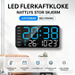 📢📢50 % RABATT !! ⏰Multifunksjonell dekorativ LED-digital veggklokke，Den grenseløse digitale klokken for det moderne norske hjem