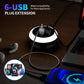 🔥Sommertilbud – Spar 50 %🔋 Bærbar stikkontaktliste med USB-C-lading og LED-lys ✨ – 6 USB-porter til hjemmet 🏠, kontoret 💻 og reiser ✈️