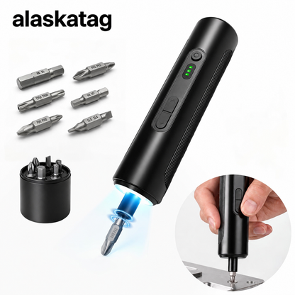Kompakt sett med batteridrevne skrutrekkere