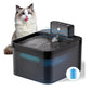 Automatisk vannfontene for katter, 2,2 l, batteridrevet fontene for kjæledyr med bevegelsessensor, trådløs, lydløs design for hunder og katter