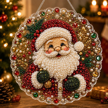 🎄Julepynt-sett med perler og diamanter til oppheng | Slitesterke, fargebestandige perler – DIY-håndlaget julepynt til oppheng 🎅💎