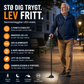 🦯 Multifunksjonell foldbar stokk for eldre – aluminium, LED-lys, alarmknapp, 4-punkts støtte. Justerbar høyde (33.9–38 tommer) – trygghet til fjells og på tur! 🔦🚨