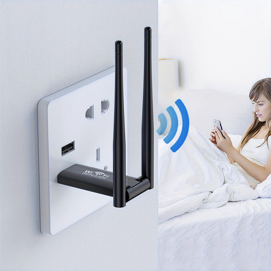 📶 KJØP 2, FÅ 1 GRATIS! ✨ USB-WiFi-forsterker – teknologi med to antenner for bedre nettverksdekning hjemme og på kontoret, med enkel oppsett 🏠🚀