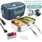 🍱 BLITZTILBUD: 50 % RABATT! 🔌 Bærbar elektrisk 2-i-1-matboks (60 W) – dobbel spenning (12 V/230 V), 1,5 l rustfritt stål og rask oppvarming ✨