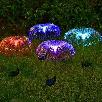 🎄✨ Magisk Solar Jellyfish-lampe | Varmt hvitt lys + regnbuefarger, vanntett 💧
