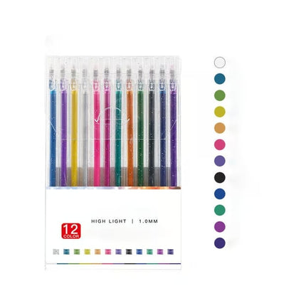 🎁Siste dag i salget – 05 % rabatt ✨ Sett med gelpenner med glitter
