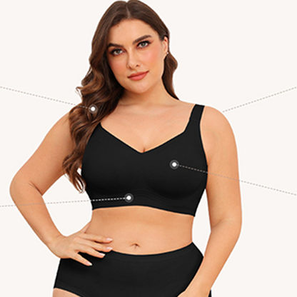 🎉 SIDSTE DAG UDSALG -50% RABAT 💖 Sømløs heldækkende dame-bh uden bøjle 