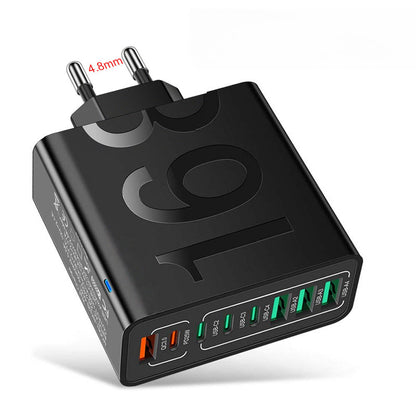Multiport 150 W hurtiglader for mobiltelefoner