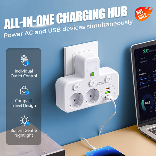 📢📢 50% RABAT!! ⏰ Smart strømskinne med USB-porte