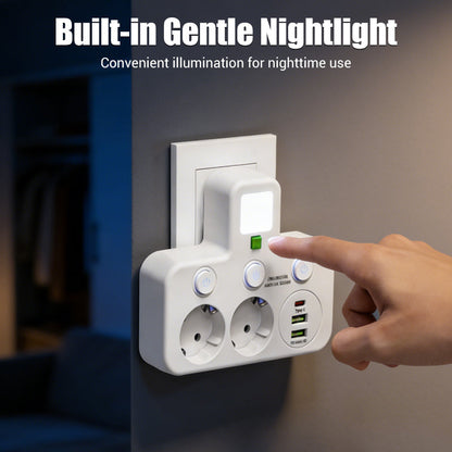 📢📢 50% RABAT!! ⏰ Smart strømskinne med USB-porte