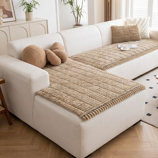 🛋️ 50 % RABATT! ⏰ Vattert sofa-pute i kordfløyel – Sklisikker underside, kordfløyel av høy kvalitet og enkel å rengjøre 🧵