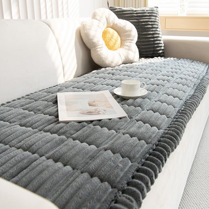 🛋️ 50 % RABATT! ⏰ Vattert sofa-pute i kordfløyel – Sklisikker underside, kordfløyel av høy kvalitet og enkel å rengjøre 🧵