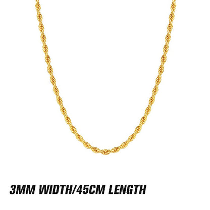 Lagdelte Gulle Tvinne Tau Kjeder & Armbånd
