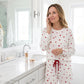 🎉 Nyårsgave – 50 % RABATT! 🧸 Dame-pyjamasett med hjertepryd: Mykt, avslappet & perfekt til koselige kvelder
