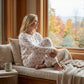🎉 Nyårsgave – 50 % RABATT! 🧸 Dame-pyjamasett med hjertepryd: Mykt, avslappet & perfekt til koselige kvelder