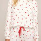 🎉 Nyårsgave – 50 % RABATT! 🧸 Dame-pyjamasett med hjertepryd: Mykt, avslappet & perfekt til koselige kvelder