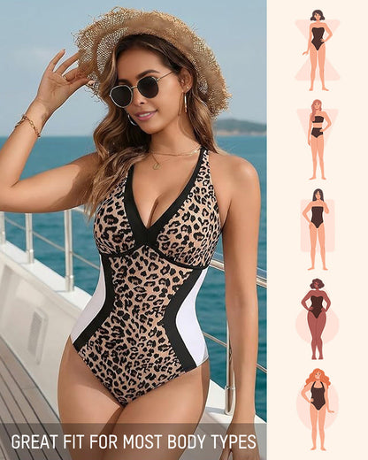 🥇2026 NEW TYPE 50% OFF🏖️👙Women's Color Block Shapewear One Piece Swimsuit