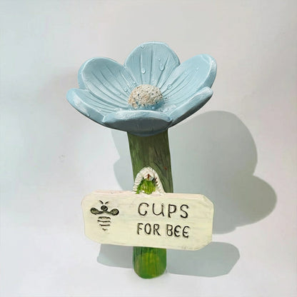 ⏳Begrenset tid 50 % rabatt🐝Blomsterformet vannstasjon for bier💧