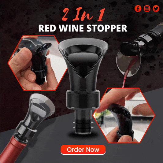 🍷 50 % RABATT NÅ! 🧪 2-i-1 Vinbesparer – Vakuumpumpe og forsegler, Bevarer friskhet og aroma ✨