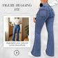 📢📢50 % RABATT!!⏰Damejeans med høy midje og stretch, flare
