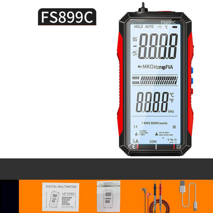 💎 50 % RABATT! 💎 USB-oppladbart digitalt multimeter – automatisk måleområde, tydelig skjerm og profesjonell sikkerhet