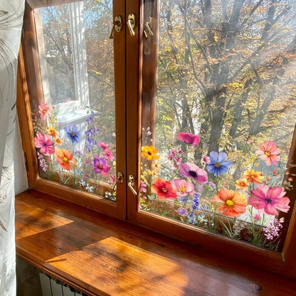 💐 Fargerik blomsterbukett vindusklistremerke 🖼️ (Klipp til størrelse fritt)
