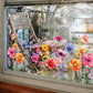 💐 Fargerik blomsterbukett vindusklistremerke 🖼️ (Klipp til størrelse fritt)