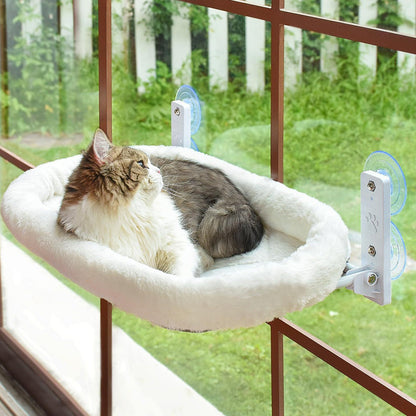 💐50 % rabatt! Hengende katteseng med sugekopper – la katten nyte solen ☀️😺【Spesialpris】