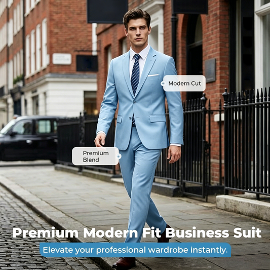 ✨👔50 % RABATT + GRATIS FRAKT🔥 2-delt herredress i moderne passform