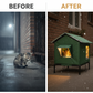 📢📢50 % RABATT !!⏰ 🐈 Høytliggende utendørs kattehus for alle værforhold – vanntett Oxford-stoff, termisk aluminiumsfôr og sammenleggbar utforming 🌧️