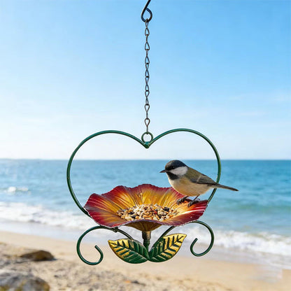 🐦Hengende fuglematers i form av et hjerte til utendørs bruk🌸💕