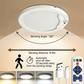 Oppladbar LED-taklampe med bevegelsessensor