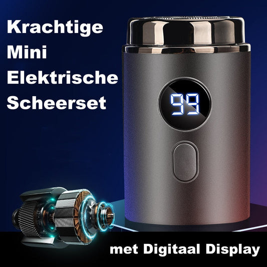 Kraftig mini-elektrisk barbermaskin for menn med digitalt display