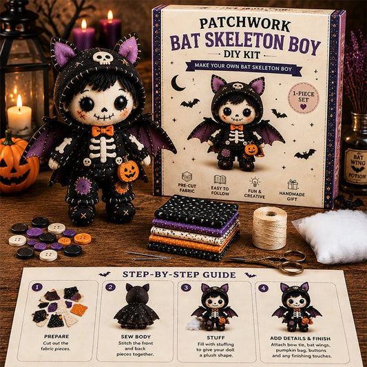 🥳 50 % rabatt!! 🎁 Halloween-DIY-sømveiledningssett for skjelettdukke 🎃💀