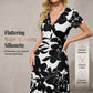 🌺Sommer-tilbud: 50 % rabatt💐Elegant maxi-kjole med 3D-blomstermønster