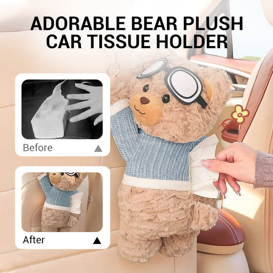 🥳2026 HOT SALE🥳💞Over 50 000 solgt!⏳✨Søt bjørneplush-papirholder til bilen