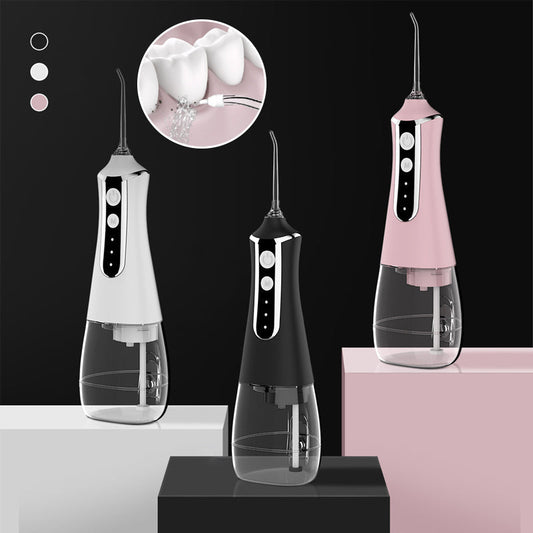 💦🦷 VARMT TILBUD: 50 % RABATT! Bærbar munnskyller – vanntrykkregulering, 3 munnstykker og USB-oppladbar for grundig munnhygiene ✨