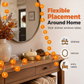 👻Halloween-spesialtilbud🎃🧡LED-lyskjede med kunstige ringblomster