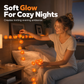 👻Halloween-spesialtilbud🎃🧡LED-lyskjede med kunstige ringblomster