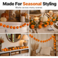 👻Halloween-spesialtilbud🎃🧡LED-lyskjede med kunstige ringblomster
