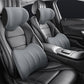 🚗 Sett med nakkestøtte og ryggstøtte i memory-skum til bil｜Ergonomisk beskyttelse av nakke og rygg, avtakbart og vaskbart, pustende, universell modell