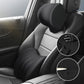 🚗 Sett med nakkestøtte og ryggstøtte i memory-skum til bil｜Ergonomisk beskyttelse av nakke og rygg, avtakbart og vaskbart, pustende, universell modell